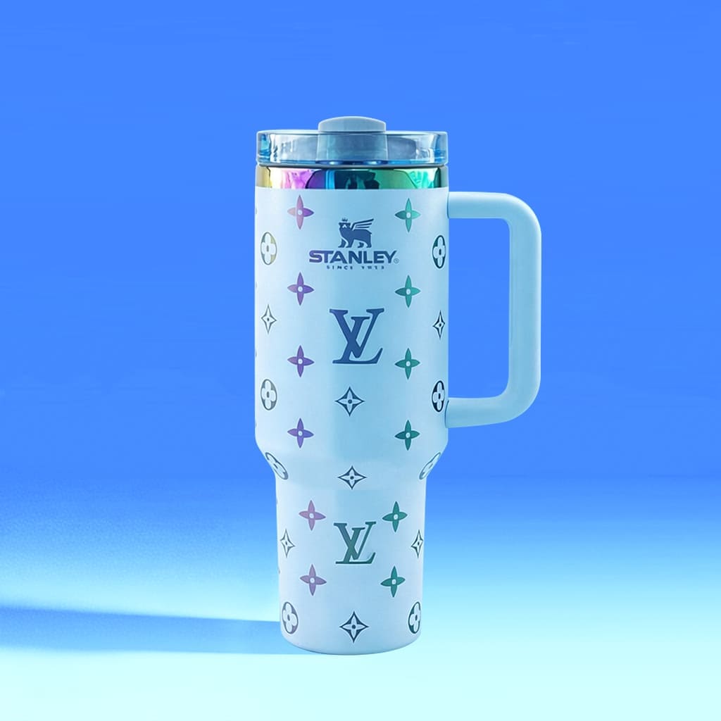 Sky Blue Iridescent Tumbler