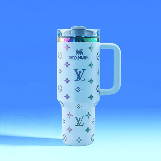 Sky Blue Iridescent Tumbler
