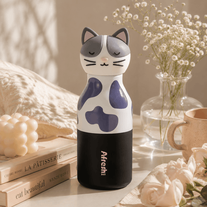 Cute Cat Dual-Drink Water Bottle